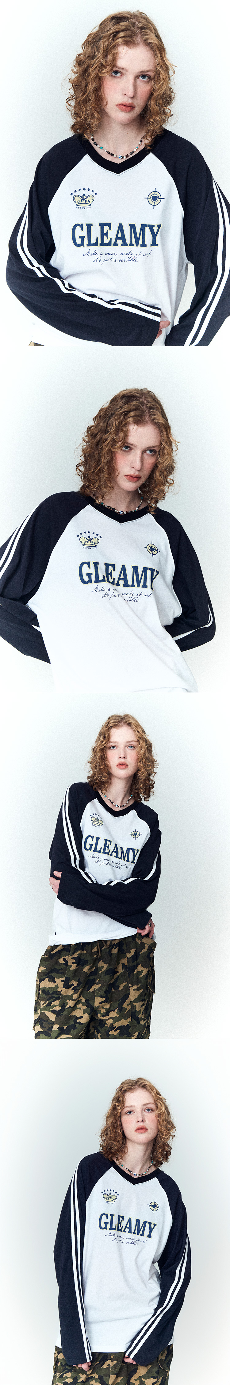 V-NECK LONG SLEEVE - 2 COLORS WHITE