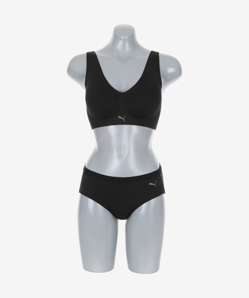 Женский бесшовный комплект белья Skin Like (Black)