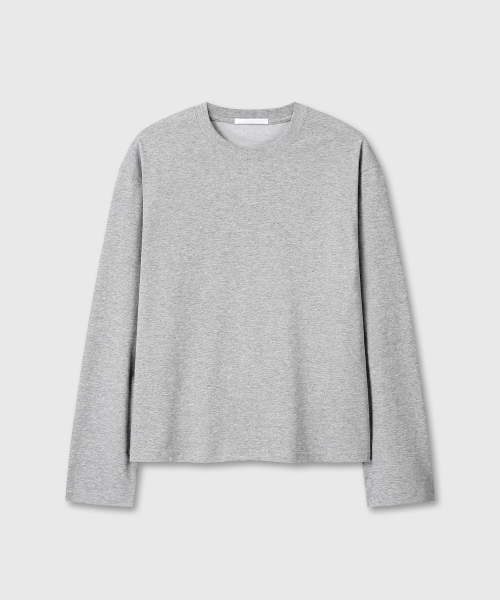 UNIFORM CROP LONG SLEEVE (MELANGE GRAY)