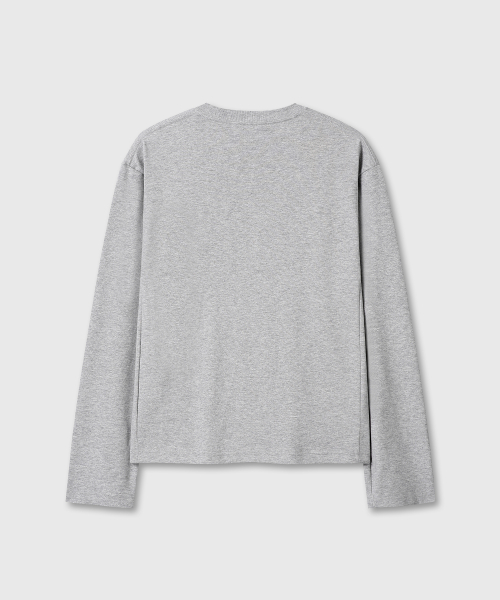 UNIFORM CROP LONG SLEEVE (MELANGE GRAY)