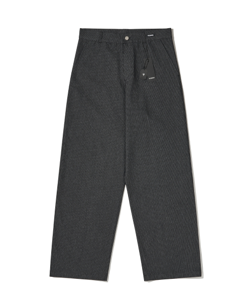 STRIPE WIDE DENIM PANTS чёрный