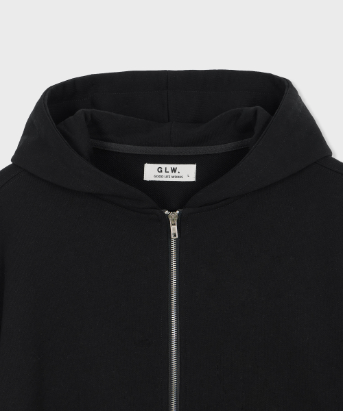 Укороченное худи на молнии Essential Two-Way Black