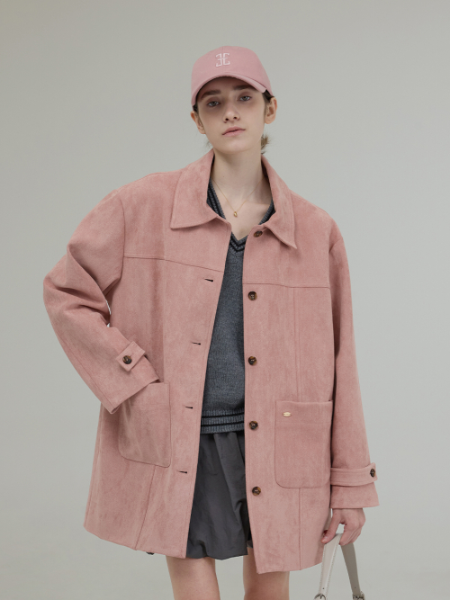 MELLOW SUEDE HALF JACKET [4COLOR]
