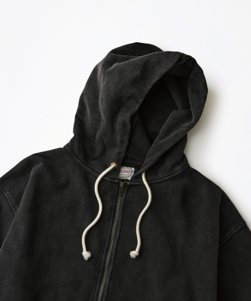 AUTHENTIC COMFORT HOOD ZIP SWEAT_VINTAGE CHARCOAL