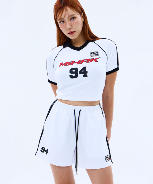 Женские футбольные шорты-джерси 94 (WHITE)