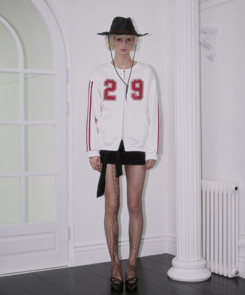 Star Track Sweat Zip-up [Ivory]