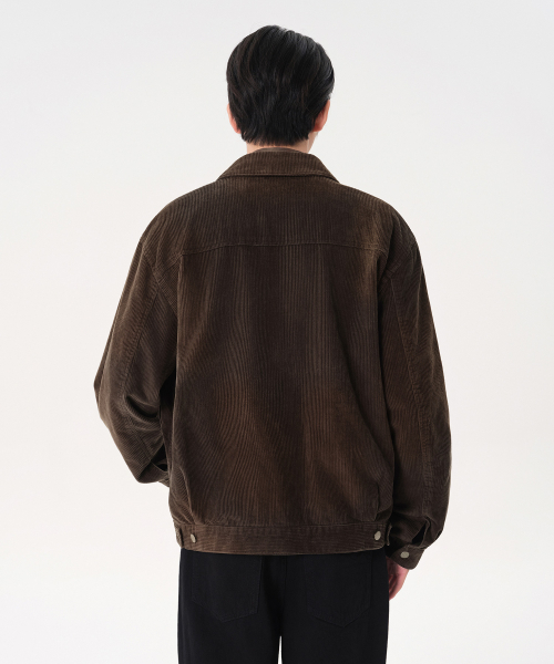 Вельветовая куртка-тракер 8W Faded Dark Brown