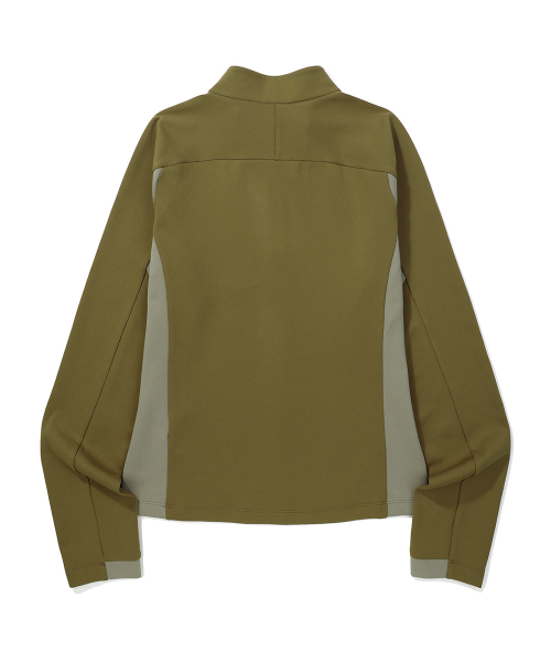 W) Лонгслив ROSA Deltapeak на молнии KHAKI