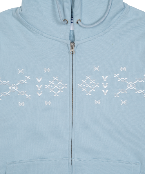 TCM nordic hooded zip-up (sky blue)