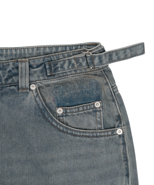 TCM washed denim pants (sky blue)