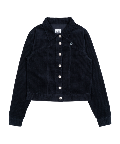(w) TCM mini logo work jacket (navy)