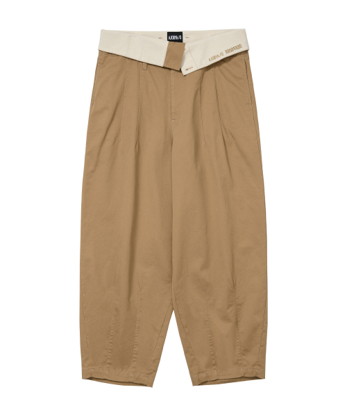 High Waist Oversized Pants [BEIGE]