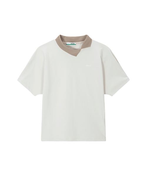 VOLUME RAGLAN COLLAR-T _ IVORY
