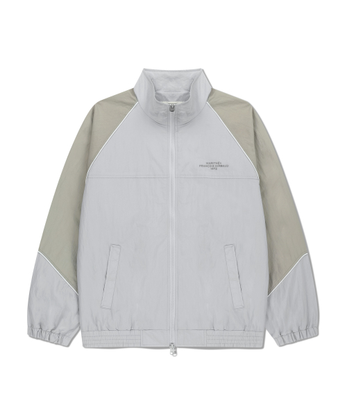 COLOR-BLOCK HIGHNECK WINDBREAKER light gray