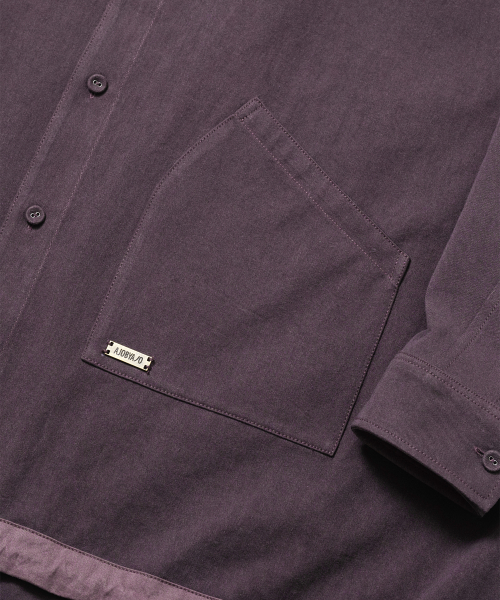 3D Raglan String Overshirt [WINE]