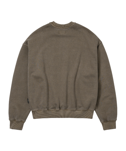 Blessing Doodle Washed Sweatshirt [BROWN]