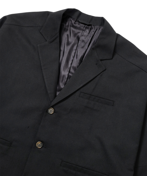 Wool Blended Batwing Jacket [BLACK]
