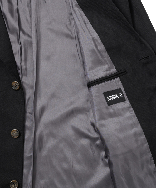 Wool Blended Batwing Jacket [BLACK]