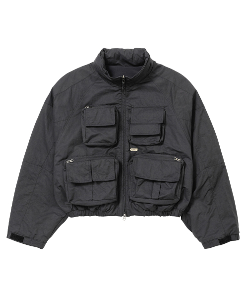Cargo Nylon Short Jacket [BLACK]