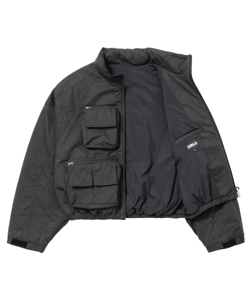 Cargo Nylon Short Jacket [BLACK]