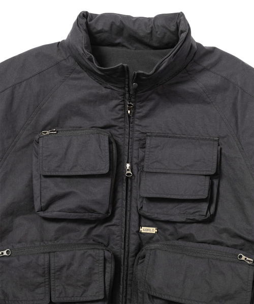 Cargo Nylon Short Jacket [BLACK]