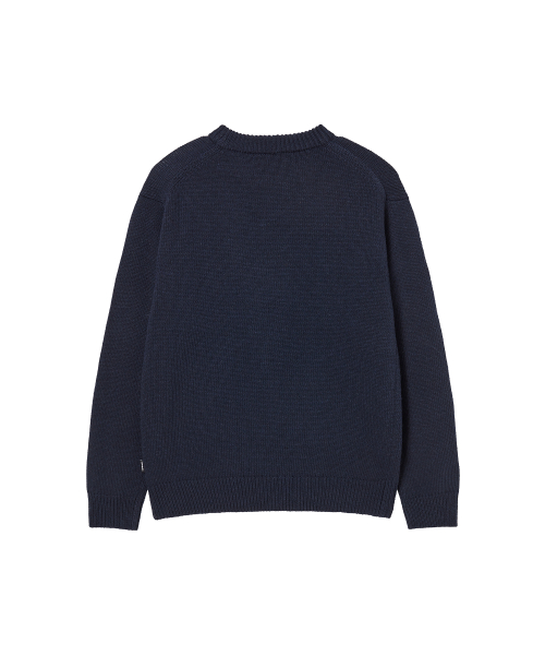 ESSENTIAL CREW NECK KNIT [NAVY]