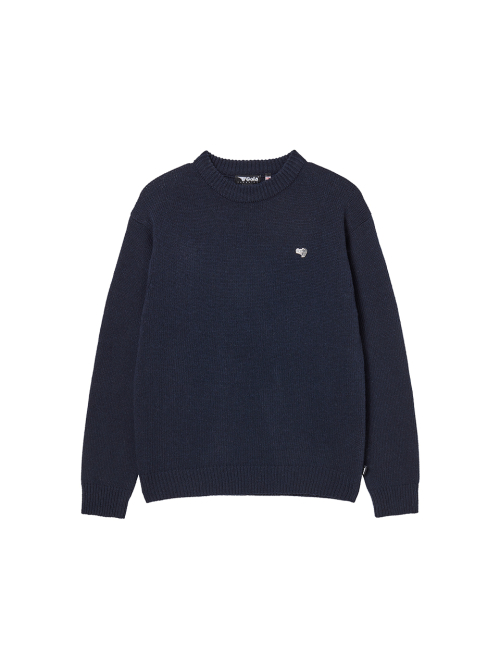 ESSENTIAL CREW NECK KNIT [NAVY]