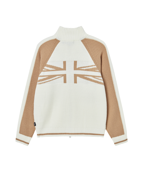 UNION JACK KNIT ZIP-UP [IVORY]