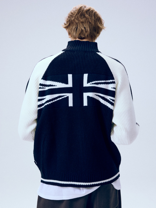 UNION JACK KNIT ZIP-UP [5 COLOR]