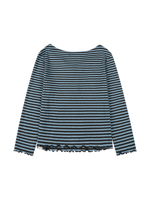 POINTELLE PAJAMA TOP [BABY BLUE]