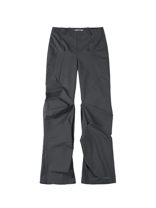 WRAP SKIRT TUCKED PANTS [CHARCOAL]