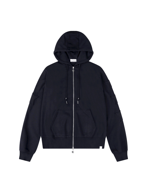 STAR PATCH HOOD ZIP-UP [NAVY]