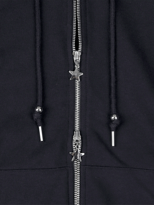 STAR PATCH HOOD ZIP-UP [NAVY]