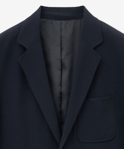 Wool Blended Comfort Jacket (Dark Navy) TNJA5F100N2