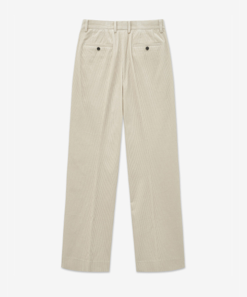 Corduroy Semi Wide Pants (Cream) TNPA5F107CR