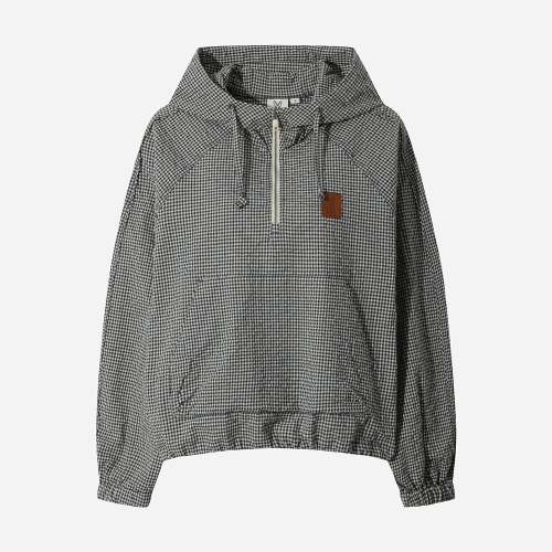 клетка толстовка анорак(NAVY)