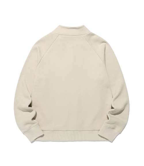 3STARS SWEAT JERSEY ZIP UP_IVORY(NG2EFUM486A)