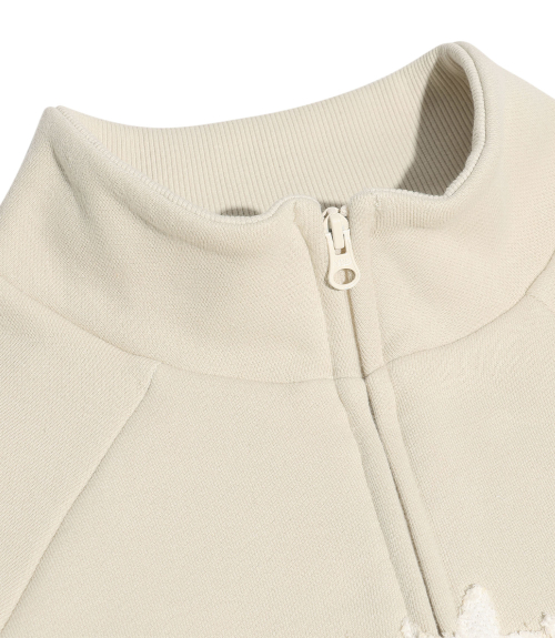 3STARS SWEAT JERSEY ZIP UP_IVORY(NG2EFUM486A)