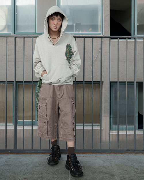 Wanderer cargo bermuda pants / Redish brown
