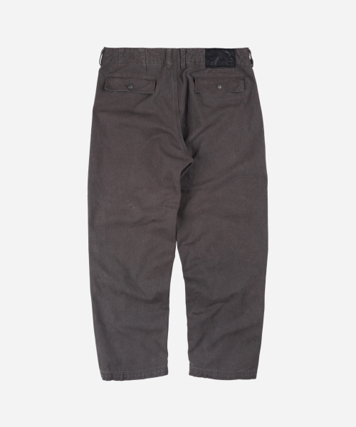 HEAVY CANVAS DESTROYED DOUBLE KNEE PANTS _ MUD