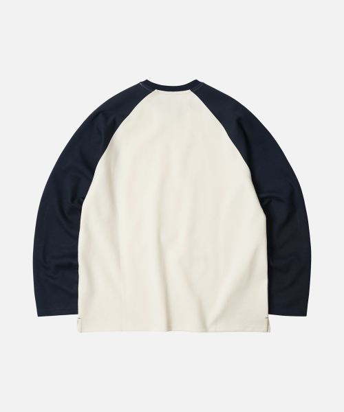 RAGLAN LONG SLEEVE TEE 002 _ NAVY