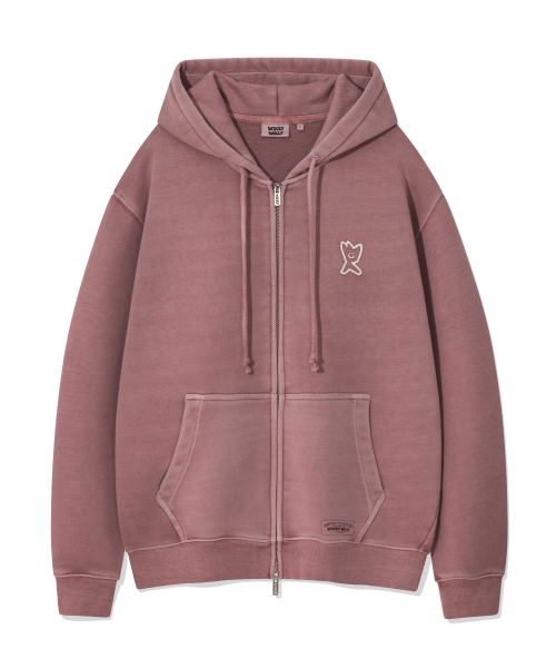 Худи на молнии Kiki с пигментным окрашиванием (3 colors)