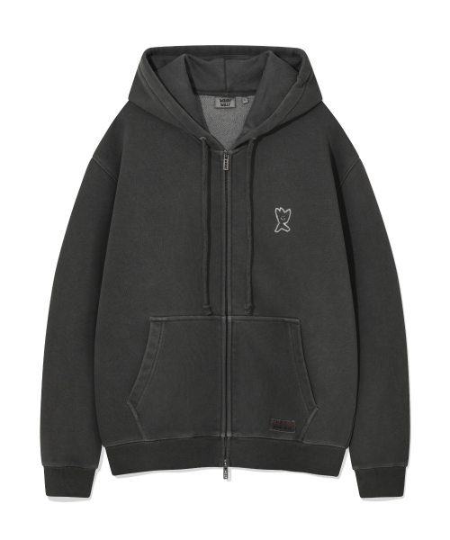 Худи на молнии Kiki с пигментным окрашиванием (3 colors)