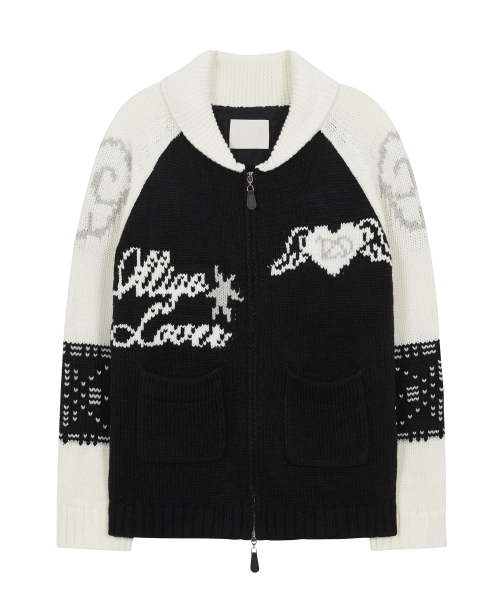 Вязаный зип-кардиган ковичан Angelring (Black)