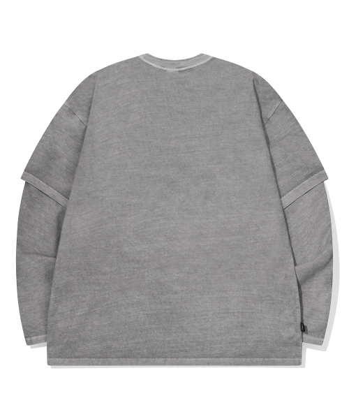 Лонгслив Willy Layered Pigment Ghost Grey