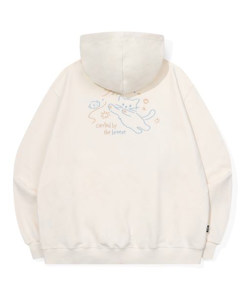Худи с вышивкой Breezecat, Cream
