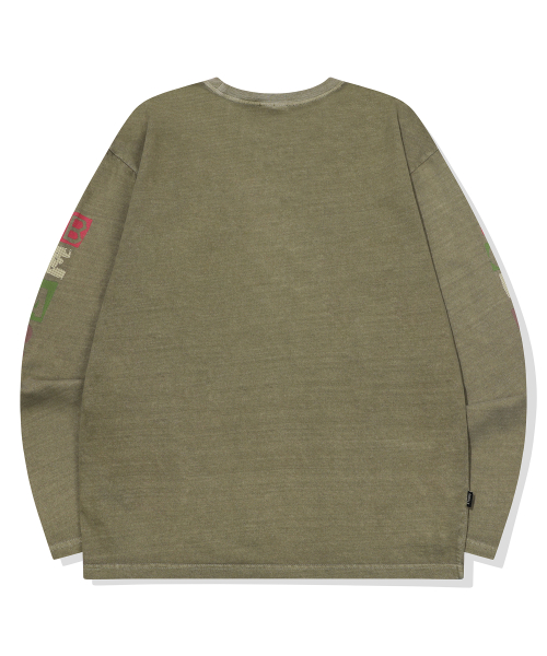 Лонгслив Square Bear Pigment цвета Khaki