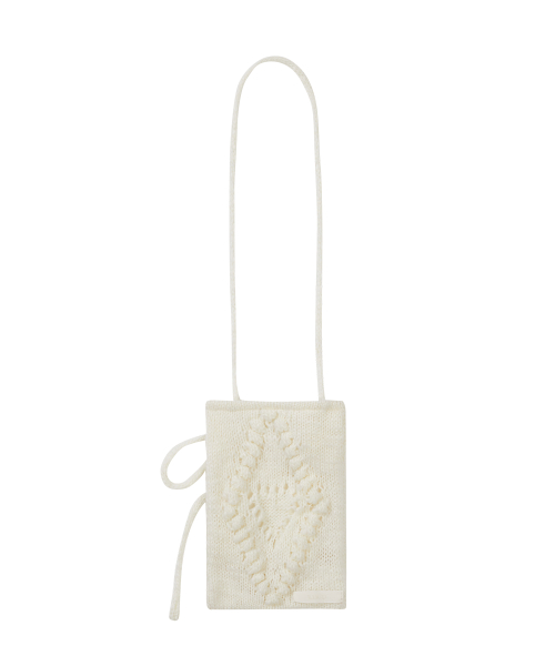 Вязаная кросс-боди сумка с узором Fleur White