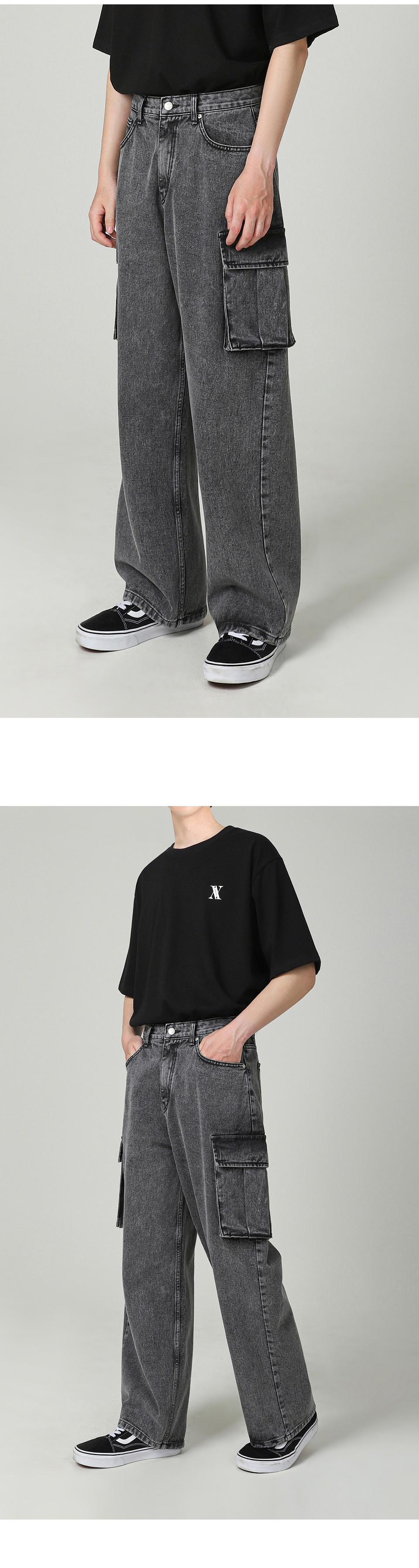 MUSINSA | AVANDRESS Snow cargo Denim BLACK MUSINSA | AVANDRESS Snow cargo Denim BLACK