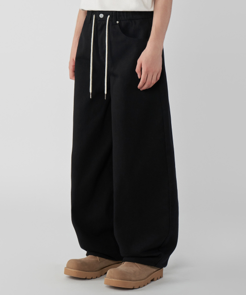 Вёшеный wide balloon twill хлопок джинсовый брюки 4 colors
